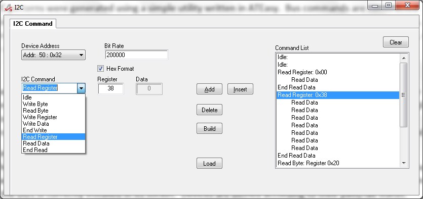 I<sup>2</sup>C User Interface Utility