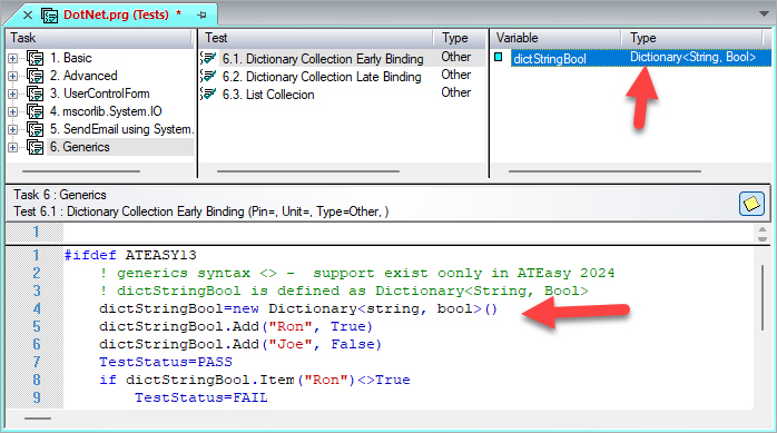 ATEasy 2024 .Net Generics support