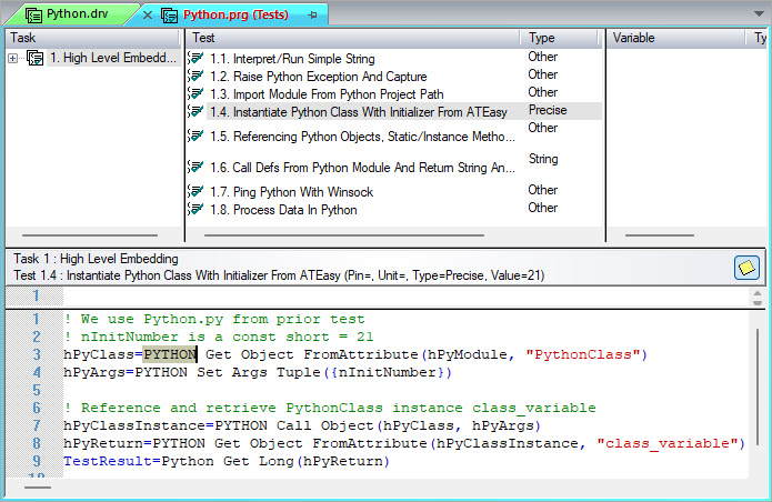 ATEasy 2024 Python Driver and Example